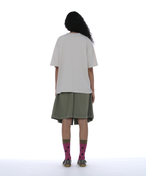 PARTIMENTO WOMEN(パルティメントウィメン)の「ジオメトリックパーツプリンテッドT_ライトグレー(Tシャツ/カットソー・レディース・その他・OS)」の4枚目の写真