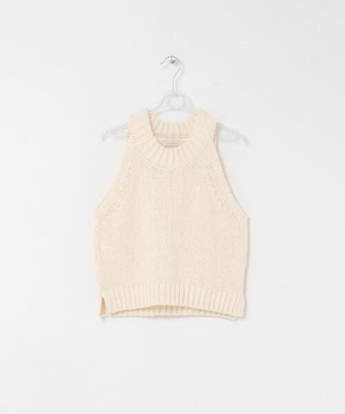 LAATO(ラート)の「mix knit vest(ベスト・レディース・ブラウン/オフホワイト・FREE)」の10枚目の写真