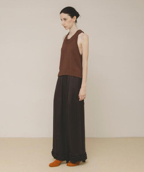 LAATO(ラート)の「mix knit vest(ベスト・レディース・ブラウン/オフホワイト・FREE)」の12枚目の写真
