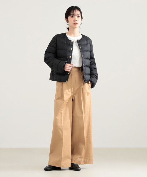 Demi-Luxe BEAMS(デミルクス ビームス)の「Traditional Weatherwear / ARKLEY DOWN ジャケット(ダウンジャケット/コート・レディース・ブラック/ベージュ・36/34)」の4枚目の写真