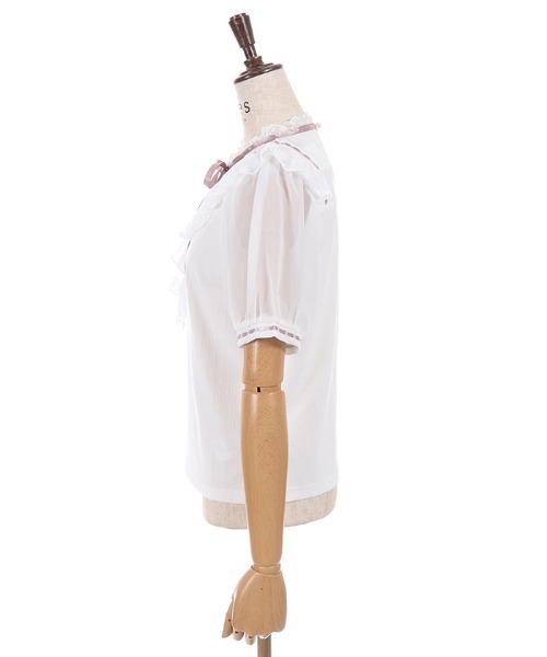 axes femme（アクシーズファム）の「ローズ×レースレイヤードプルオーバー（Tシャツ/カットソー・レディース・キナリ/グリーン/ネイビー・FREE）」の19枚目の写真