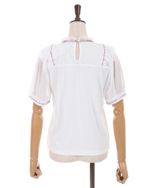 axes femme（アクシーズファム）の「ローズ×レースレイヤードプルオーバー（Tシャツ/カットソー・レディース・キナリ/グリーン/ネイビー・FREE）」の20枚目の写真