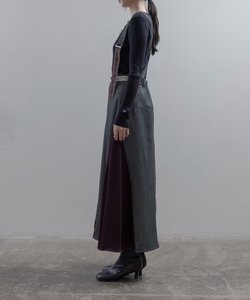 Eimee Law(エイミーロウ)の「5TEXサス付きフレアースカート(スカート・レディース・ボルドー・MEDIUM)」の9枚目の写真