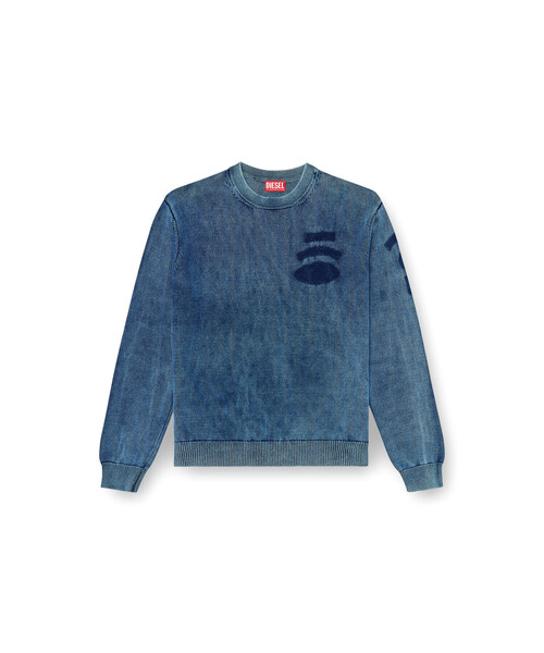 DIESEL（ディーゼル）の「メンズ プルオーバーニット K-PERNE（ニット/セーター・メンズ・インディゴブルー・SMALL/LARGE）」の5枚目の写真