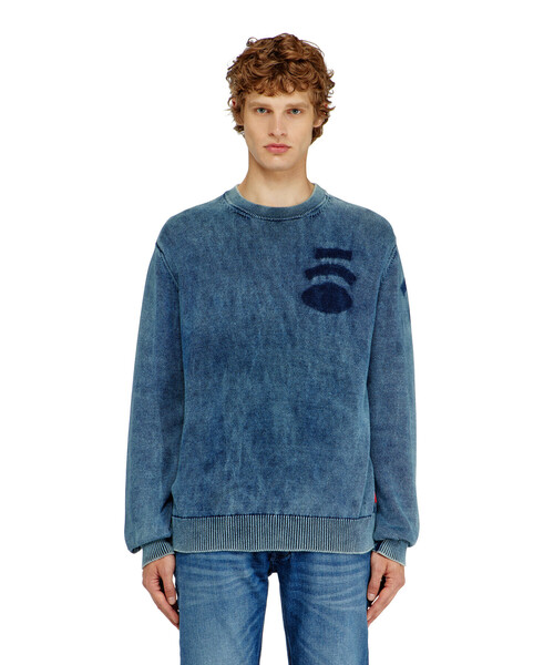 DIESEL（ディーゼル）の「メンズ プルオーバーニット K-PERNE（ニット/セーター・メンズ・インディゴブルー・SMALL/LARGE）」の6枚目の写真