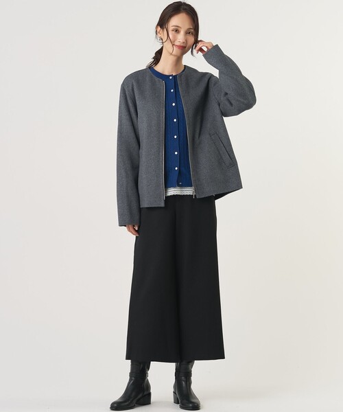 J.PRESS Ladies(J.プレス レディス)の「【人気定番アイテム】KNIT BASIC クルーネック カーディガン(カーディガン/ボレロ・レディース・イエロー系/ネイビー系/ベージュ系/ライトグレー系1・SMALL)」の10枚目の写真