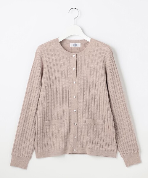 J.PRESS Ladies(J.プレス レディス)の「【人気定番アイテム】KNIT BASIC クルーネック カーディガン(カーディガン/ボレロ・レディース・イエロー系/ネイビー系/ベージュ系/ライトグレー系1・SMALL)」の13枚目の写真