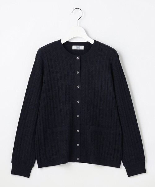 J.PRESS Ladies(J.プレス レディス)の「【人気定番アイテム】KNIT BASIC クルーネック カーディガン(カーディガン/ボレロ・レディース・イエロー系/ネイビー系/ベージュ系/ライトグレー系1・SMALL)」の15枚目の写真