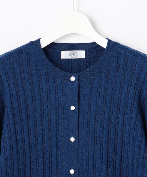 J.PRESS Ladies(J.プレス レディス)の「【人気定番アイテム】KNIT BASIC クルーネック カーディガン(カーディガン/ボレロ・レディース・イエロー系/ネイビー系/ベージュ系/ライトグレー系1・SMALL)」の19枚目の写真