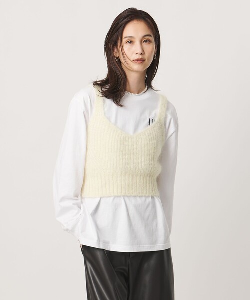 UNITED ARROWS(ユナイテッドアローズ)の「モヘヤ アゼ キャミソール ニット(ニット/セーター・レディース・オフホワイト/ブラック・FREE)」の20枚目の写真