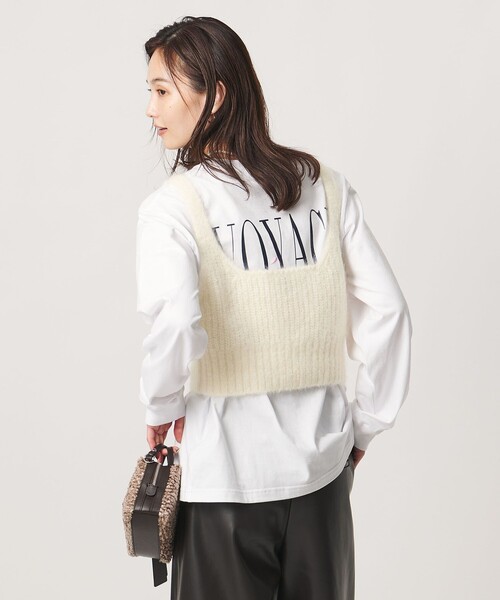 UNITED ARROWS(ユナイテッドアローズ)の「モヘヤ アゼ キャミソール ニット(ニット/セーター・レディース・オフホワイト/ブラック・FREE)」の21枚目の写真
