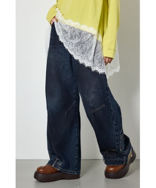 RODEO CROWNS WIDE BOWL(ロデオクラウンズワイドボウル)の「upside down DENIM(デニムパンツ・レディース・ブルー/ブラウン/ブラック・MEDIUM/SMALL)」の15枚目の写真