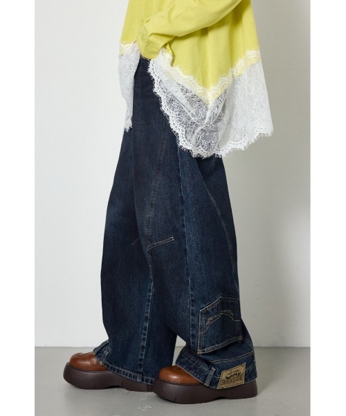 RODEO CROWNS WIDE BOWL(ロデオクラウンズワイドボウル)の「upside down DENIM(デニムパンツ・レディース・ブルー/ブラウン/ブラック・MEDIUM/SMALL)」の16枚目の写真