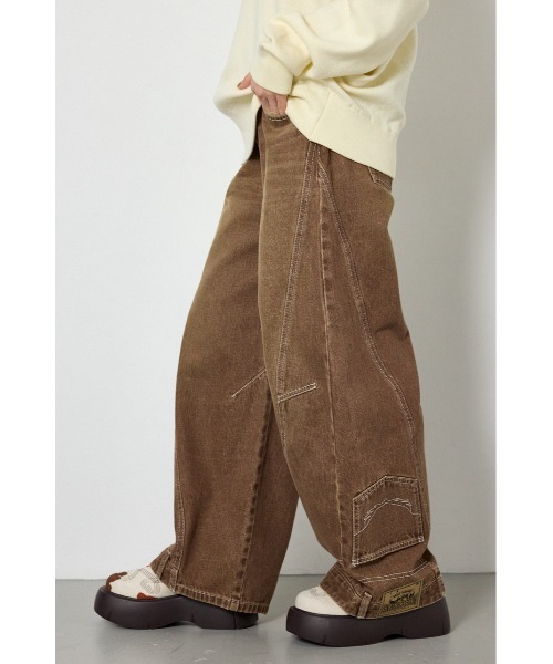 RODEO CROWNS WIDE BOWL(ロデオクラウンズワイドボウル)の「upside down DENIM(デニムパンツ・レディース・ブルー/ブラウン/ブラック・MEDIUM/SMALL)」の5枚目の写真