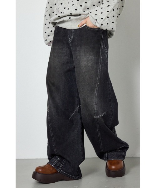 RODEO CROWNS WIDE BOWL(ロデオクラウンズワイドボウル)の「upside down DENIM(デニムパンツ・レディース・ブルー/ブラウン/ブラック・MEDIUM/SMALL)」の9枚目の写真