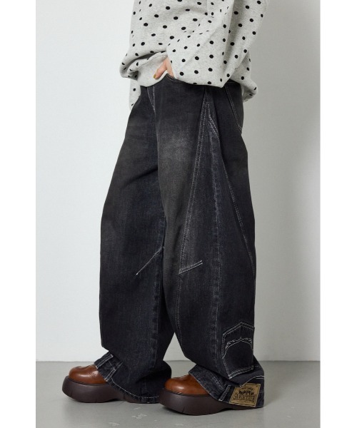RODEO CROWNS WIDE BOWL(ロデオクラウンズワイドボウル)の「upside down DENIM(デニムパンツ・レディース・ブルー/ブラウン/ブラック・MEDIUM/SMALL)」の10枚目の写真