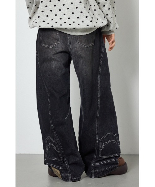 RODEO CROWNS WIDE BOWL(ロデオクラウンズワイドボウル)の「upside down DENIM(デニムパンツ・レディース・ブルー/ブラウン/ブラック・MEDIUM/SMALL)」の11枚目の写真