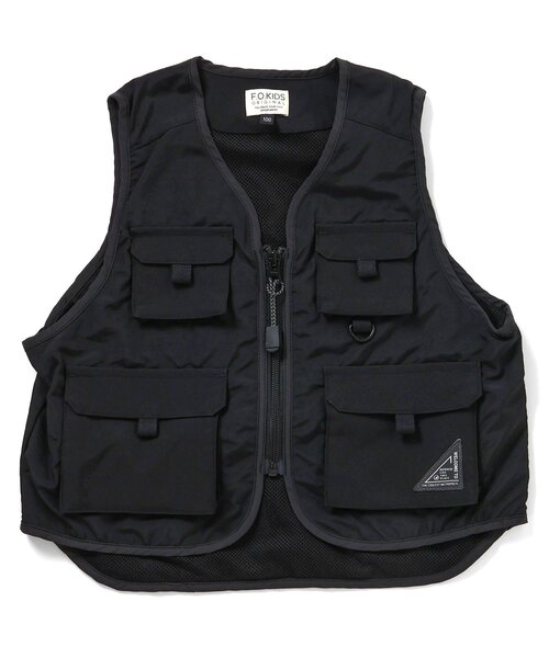 F.O.KIDS(エフオーキッズ)の「ワークベスト(ベスト・キッズ・ベージュ/ブラック・80/150/140/130/120/90/100/110)」の2枚目の写真