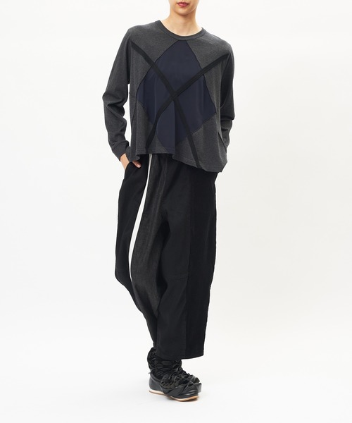gomme(ゴム)の「切替デニムパンツ(デニムパンツ・レディース・ブラック/インディゴブルー・MEDIUM)」の19枚目の写真