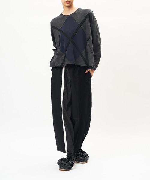 gomme(ゴム)の「切替デニムパンツ(デニムパンツ・レディース・ブラック/インディゴブルー・MEDIUM)」の20枚目の写真