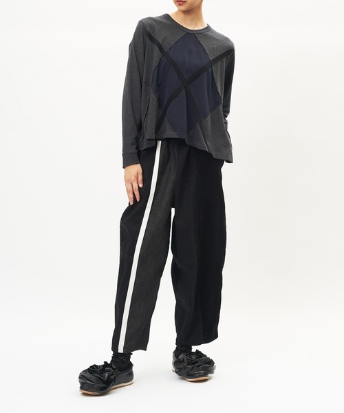 gomme(ゴム)の「切替デニムパンツ(デニムパンツ・レディース・ブラック/インディゴブルー・MEDIUM)」の21枚目の写真