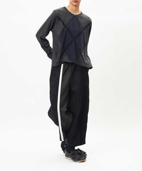 gomme(ゴム)の「切替デニムパンツ(デニムパンツ・レディース・ブラック/インディゴブルー・MEDIUM)」の22枚目の写真