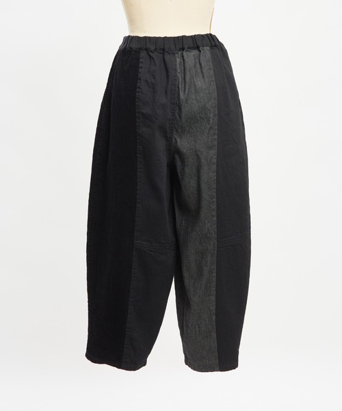 gomme(ゴム)の「切替デニムパンツ(デニムパンツ・レディース・ブラック/インディゴブルー・MEDIUM)」の8枚目の写真