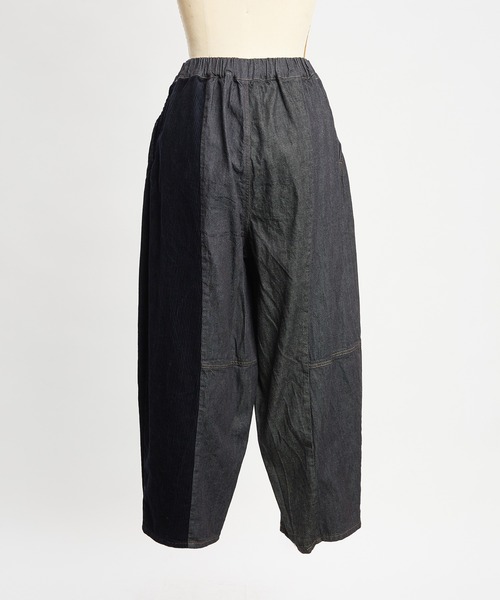 gomme(ゴム)の「切替デニムパンツ(デニムパンツ・レディース・ブラック/インディゴブルー・MEDIUM)」の14枚目の写真