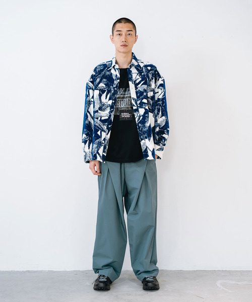 yoshiokubo（ヨシオクボ）の「yoshiokubo ヨシオクボ / LAUREL FLOCK L/S SHT ローレルフロックシャツ / YKF26202（シャツ/ブラウス・メンズ・ホワイト・2）」の2枚目の写真