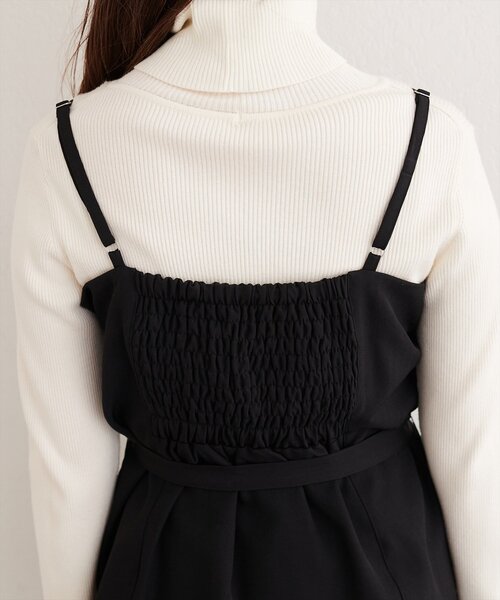 natural couture(ナチュラルクチュール)の「ドットレイヤードビスチェ+スカートセット(シャツ/ブラウス・レディース・ベージュ/ブラウン/ブラック・MEDIUM/LARGE)」の15枚目の写真