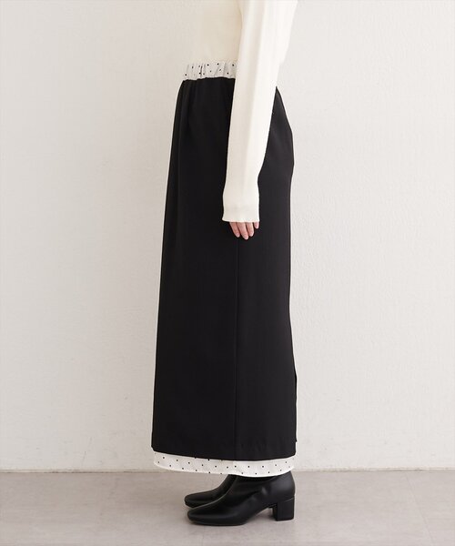 natural couture(ナチュラルクチュール)の「ドットレイヤードビスチェ+スカートセット(シャツ/ブラウス・レディース・ベージュ/ブラウン/ブラック・MEDIUM/LARGE)」の19枚目の写真