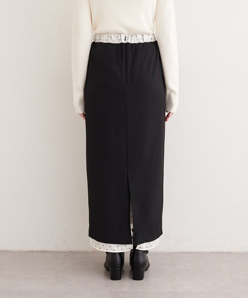 natural couture(ナチュラルクチュール)の「ドットレイヤードビスチェ+スカートセット(シャツ/ブラウス・レディース・ベージュ/ブラウン/ブラック・MEDIUM/LARGE)」の20枚目の写真