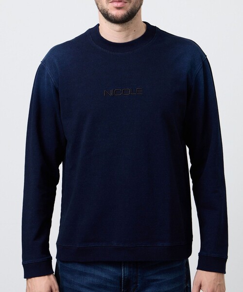 HIDEAWAYS NICOLE(ハイダウェイニコル)の「【WEB限定】デニムジャージトレーナー(Tシャツ/カットソー・メンズ・サックスブルー/ネイビー/ブラック・M/XXL/XL/L)」の20枚目の写真