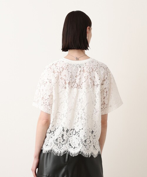 allureville(アルアバイル)の「コードレースT(Tシャツ/カットソー・レディース・ブラック/オフホワイト・2)」の5枚目の写真