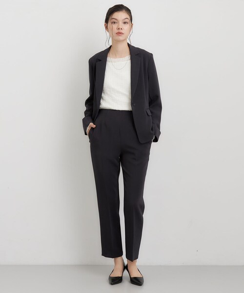 THE SHOP TK （ザ ショップ ティーケー ）の「【セットアップ可】美脚ラインですっきり見え テーパードパンツ（その他パンツ・レディース・スミクロ/ブラウン系その他・12/13）」の6枚目の写真