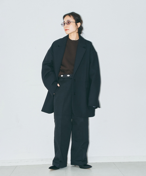 CITYSHOP(シティーショップ)の「《追加2》BONDING ジャケット(その他アウター・レディース・チャコールグレー/ブラック・36/38)」の5枚目の写真