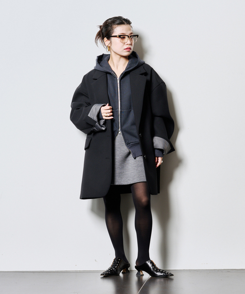 CITYSHOP(シティーショップ)の「《追加2》BONDING ジャケット(その他アウター・レディース・チャコールグレー/ブラック・36/38)」の8枚目の写真
