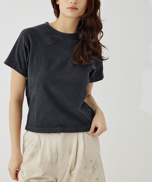 CONZ(コンズ)の「panel short sleeve tee(Tシャツ/カットソー・レディース・ブラック/ダークグレー・1/0/2)」の5枚目の写真