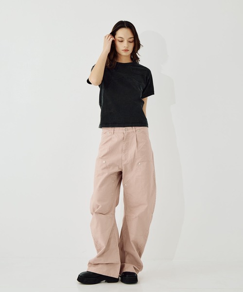 CONZ(コンズ)の「panel short sleeve tee(Tシャツ/カットソー・レディース・ブラック/ダークグレー・1/0/2)」の7枚目の写真