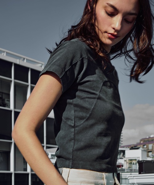 CONZ(コンズ)の「panel short sleeve tee(Tシャツ/カットソー・レディース・ブラック/ダークグレー・1/0/2)」の19枚目の写真