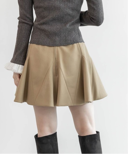 RANDA(ランダ)の「ダブルベルトフレアミニスカート(スカート・レディース・ベージュ/ブラウン/チェック・1/0)」の15枚目の写真