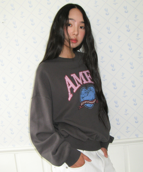AMESWORLDWIDE（アメスワールドワイド）の「ANGEL LOVE SWEATSHIRT CHARCOAL（スウェット・レディース・その他・SMALL/MEDIUM）」の3枚目の写真