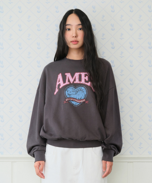 AMESWORLDWIDE（アメスワールドワイド）の「ANGEL LOVE SWEATSHIRT CHARCOAL（スウェット・レディース・その他・SMALL/MEDIUM）」の4枚目の写真