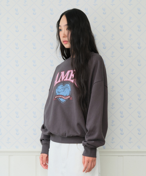 AMESWORLDWIDE（アメスワールドワイド）の「ANGEL LOVE SWEATSHIRT CHARCOAL（スウェット・レディース・その他・SMALL/MEDIUM）」の5枚目の写真