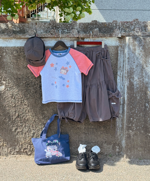 RONRON(ロンロン)の「BETTY BOOP RIBBON APPLIQUE SWEAT SHOULDER BAG NAVY(ショルダーバッグ・レディース・その他・FREE)」の5枚目の写真