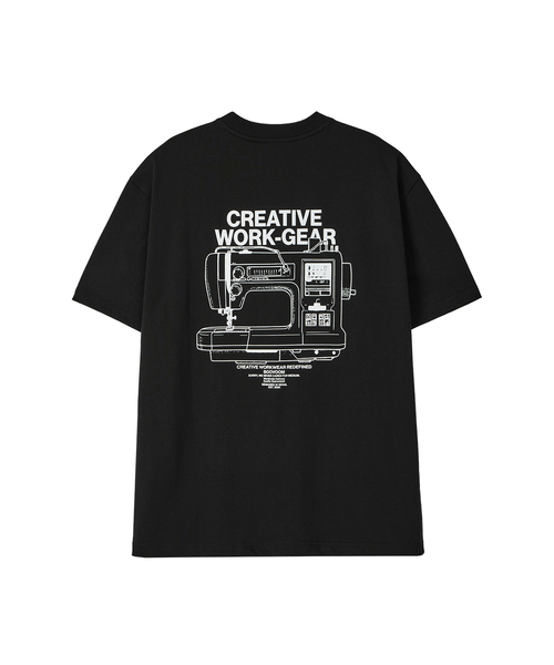 BOOVOOM（ブーブーム）の「[ビッグサイズ]ソーイングマシンワークギアTシャツ（Tシャツ/カットソー・メンズ・ブラック/ホワイト・XXXL/XL/XXL）」の2枚目の写真