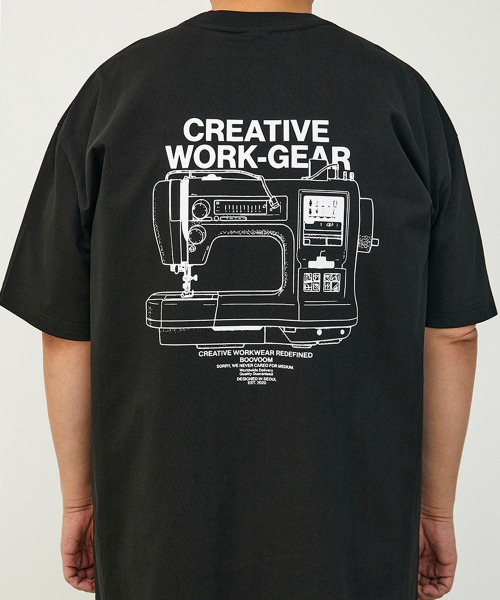 BOOVOOM（ブーブーム）の「[ビッグサイズ]ソーイングマシンワークギアTシャツ（Tシャツ/カットソー・メンズ・ブラック/ホワイト・XXXL/XL/XXL）」の8枚目の写真