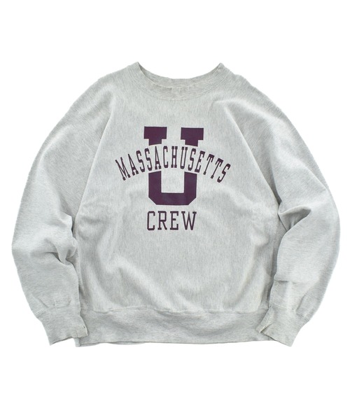 LABORATORY R(ラボラトリーアール)の「【USED】90’s BOATHOUSE “UNIVERSITY OF MASSACHUSETTS” リバースタイプ スウェット USA製(スウェット・メンズ・グレー・X-LARGE)」の1枚目の写真