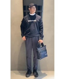 【BRIEFING公式】MEN’S PLANE KNIT CREWNECK(ニット/軽量/遮熱/GOLF/ゴルフ)