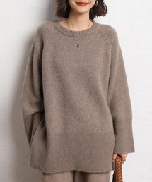 サイドスリットオーバーサイズニットトップス